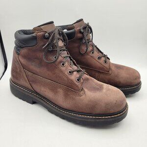 Schmidt Workwear Waterproof Work Boots Leather Men's Size 12 Brown READ